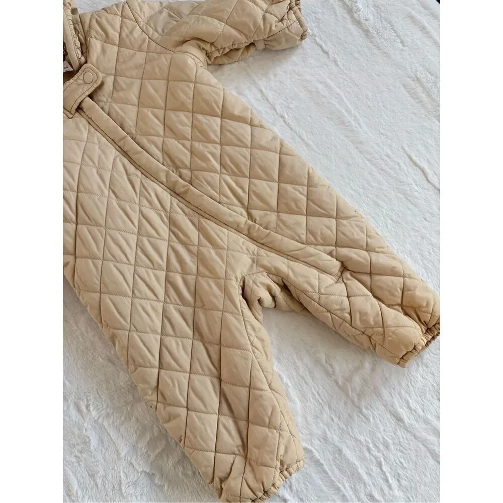 Uniqlo Cream - Tan infant snow suit size 3-6 months